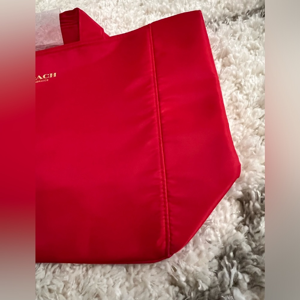 Coach Fragrance Red Tote Bag Travel Handbag Shopper Purse + freebies - Picture 11 of 15